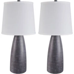 Savona Gray Set Of 2 Table Lamps