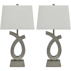 Singleton Gray Set Of Two Table Lamps