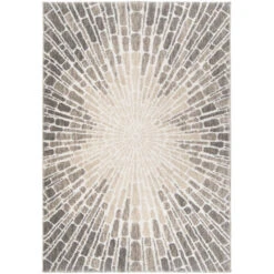 Mystical Starburst Natural 5x8 Rug