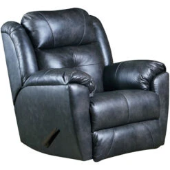 Vista Slate Leather Rocker Recliner