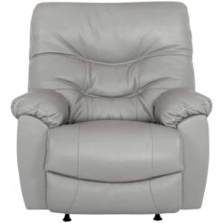 Franklin Yogi Gray Leather Rocker Recliner