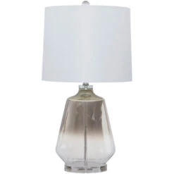 Jaslyn Silver Glass Table Lamp