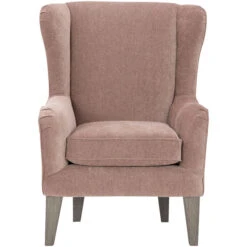 Lorette Mauve Wingback Accent Chair