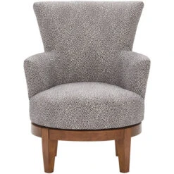 Justine Charcoal Swivel Chair
