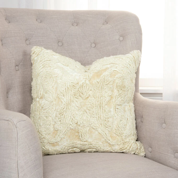 Elevated Chic Antique Ivory Tufted Pillow - Image 2