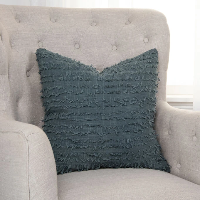 Collected Culture Sparrow Blue Textured Pillow - Image 2