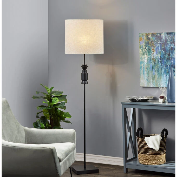 Adesso Elton Black Floor Lamp - Image 3
