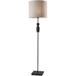 Adesso Elton Black Floor Lamp