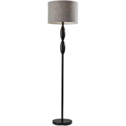 Adesso Lance Black Floor Lamp