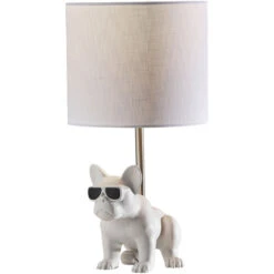 Adesso Sunny White Dog Table Lamp