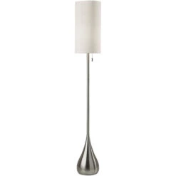 Adesso Christina Brushed Steel Floor Lamp