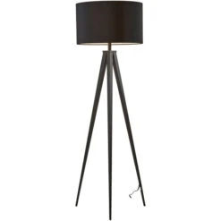 Adesso Director Black Floor Lamp