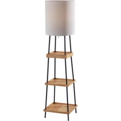 Adesso Henry Black Floor Lamp