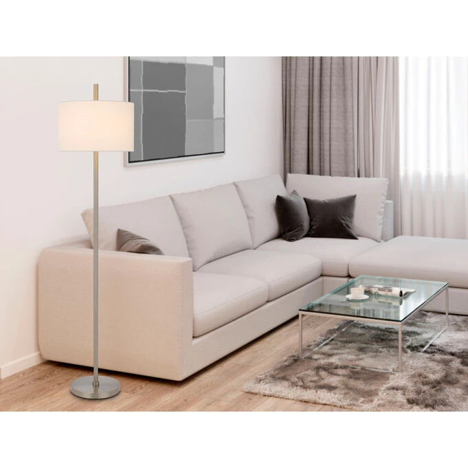 Roanne Brushed Steel Floor Lamp - Image 2