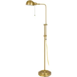 Croby Antique Brass Floor Lamp