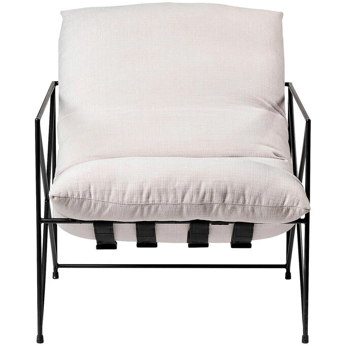 Leonidas Cream Accent Chair - Image 4