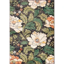 Jefferson Floral Onyx 5x8 Rug