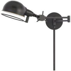 Linthal Dark Bronze Swing Arm Wall Lamp