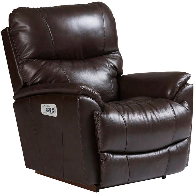 Trouper Leather Walnut Tri Power Rocker Recliner