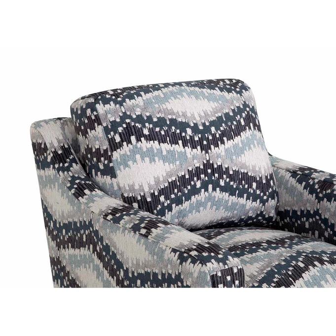 Zander Aqua Swivel Accent Chair - Image 6