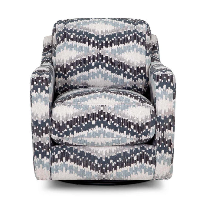 Zander Aqua Swivel Accent Chair