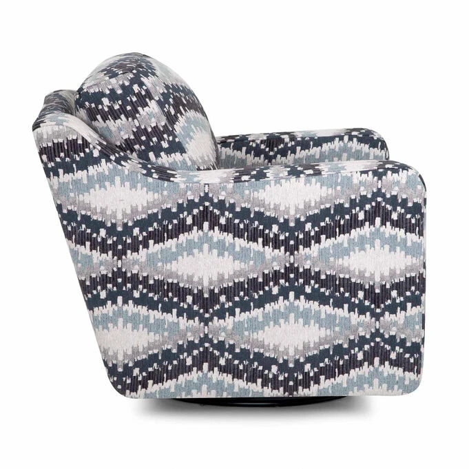 Zander Aqua Swivel Accent Chair - Image 3