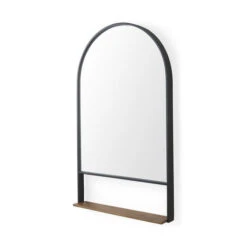 Cora Brown Arched Wall Mirror