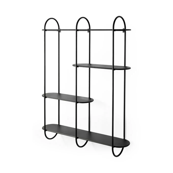 Decimus Black 3 Tiered Shelf