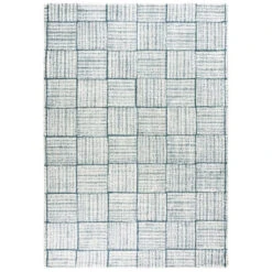 Taylor Blue 5x8 Squares Rug