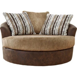 Alesbury Chocolate Oversized Swivel Accent Chair