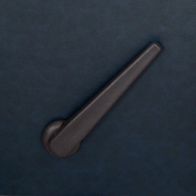 Franklin Yogi Navy Leather Swivel Recliner - Image 5